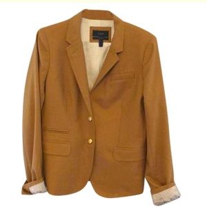 J Crew Camel Schoolboy Blazer Size 12